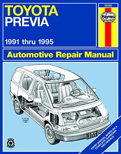 Book cover for product 9781563922114 Toyota Previa 1991-1995 Repair Manual