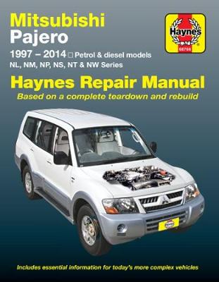Book cover for product 9781620921395 Mitsubishi Pajero NL, NM, NP, NS, NT, NS, NW 1997-2014 Repair Manual
