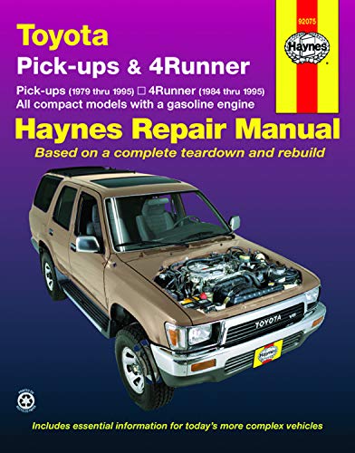 Book cover for product 9781563921513 Toyota pick-ups, 4Runner & SR5 1979-1995 Repair Manual