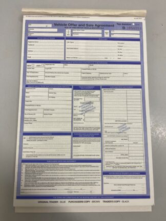 Vehicle VOSA Agreement Pad 50